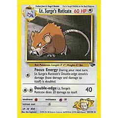 053 / 132 Lt. Surge's Raticate non comune unlimited (EN) -NEAR MINT-