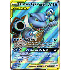 214 / 236 Blastoise e Piplup GX ultra rara foil (IT) -NEAR MINT-
