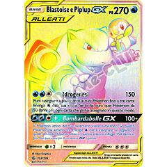 253 / 236 Blastoise e Piplup GX rara segreta foil (IT) -NEAR MINT-