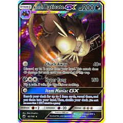 085 / 168 Alolan Raticate GX rara GX foil (EN) -NEAR MINT-