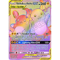 241 / 236 Raichu & Alolan Raichu GX rara segreta foil (EN) -NEAR MINT-