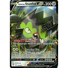 128 / 189 Galarian Stunfisk V rara V foil (EN) -NEAR MINT-