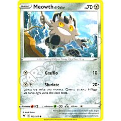 112 / 185 Meowth di Galar comune normale (IT) -NEAR MINT-