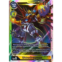BT02-EN041 ShineGreymon super rara foil (EN) -NEAR MINT-