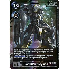 BT02-EN112 BlackWarGreymon rara segreta foil parallela (EN) -NEAR MINT-