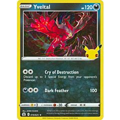 19 / 25 Yveltal Rara Foil (EN) -NEAR MINT-