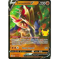 18 / 25 Zamazenta V Rara Holo V Foil (EN) -NEAR MINT-