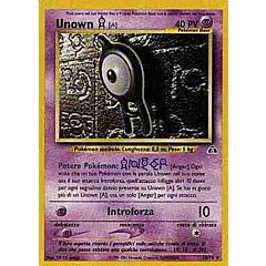 33 / 75 Unown A rara unlimited (IT) -NEAR MINT-