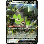 128 / 189 Galarian Stunfisk V rara V foil (EN) -NEAR MINT-