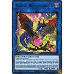 LDS2-IT114 Drago Rosaincrocio (scritta VERDE) ultra rara 1a Edizione (IT) -NEAR MINT-