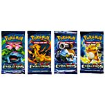 XY Evolutions 4 buste da 10 carte con Artworks diversi (EN)